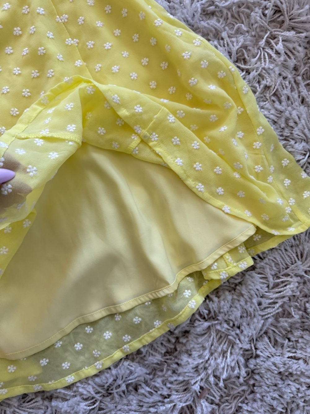 Off-Shoulder Lemon Mini Dress - Picture 7 of 7